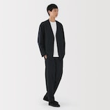 紳士　風を通すストレッチテーパードパンツ