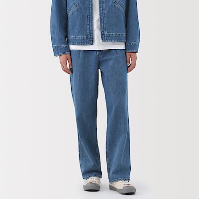 紳士　木の実から作ったカポック混デニムワークパンツ