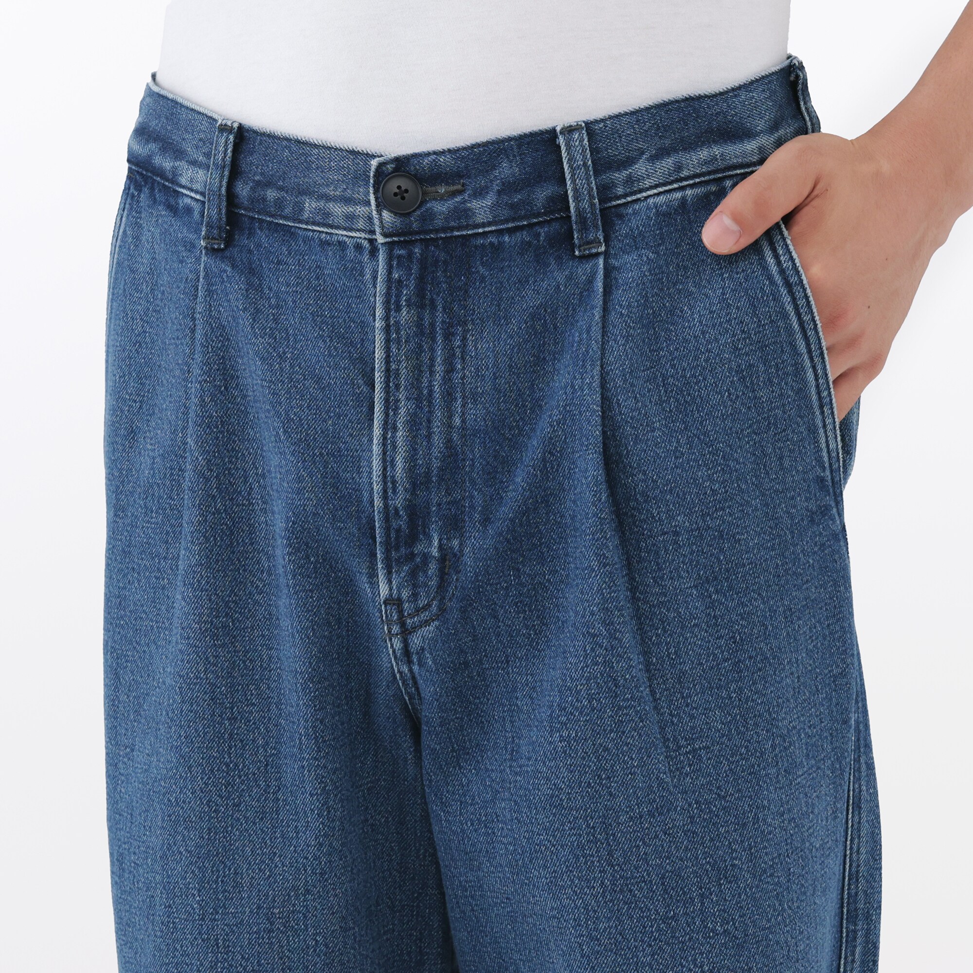 紳士　木の実から作ったカポック混デニムワークパンツ