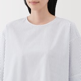 婦人　乾きやすい　ブロード五分袖ブラウス