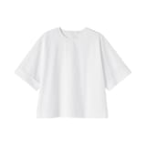 婦人　乾きやすい　ブロード五分袖ブラウス