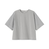 婦人　乾きやすい　ブロード五分袖ブラウス