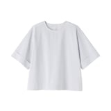 婦人　乾きやすい　ブロード五分袖ブラウス