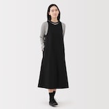 婦人　乾きやすい　ブロードスリーブレスワンピース