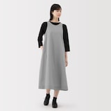 婦人　乾きやすい　ブロードスリーブレスワンピース