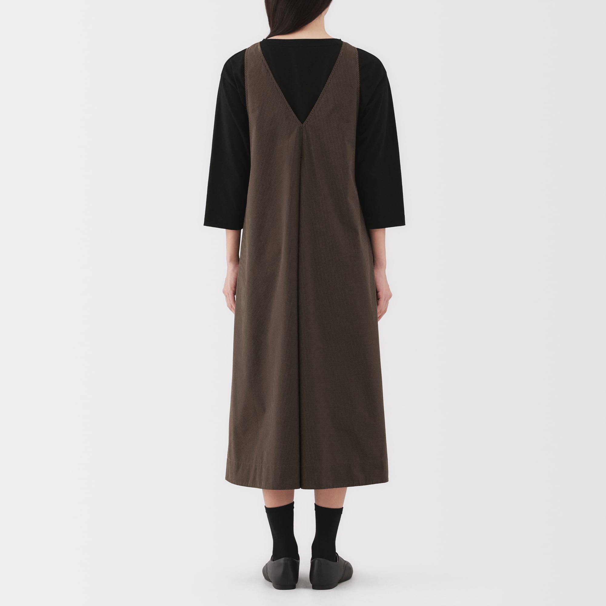 婦人 乾きやすい ブロードスリーブレスワンピース | 無印良品