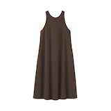 婦人　乾きやすい　ブロードスリーブレスワンピース