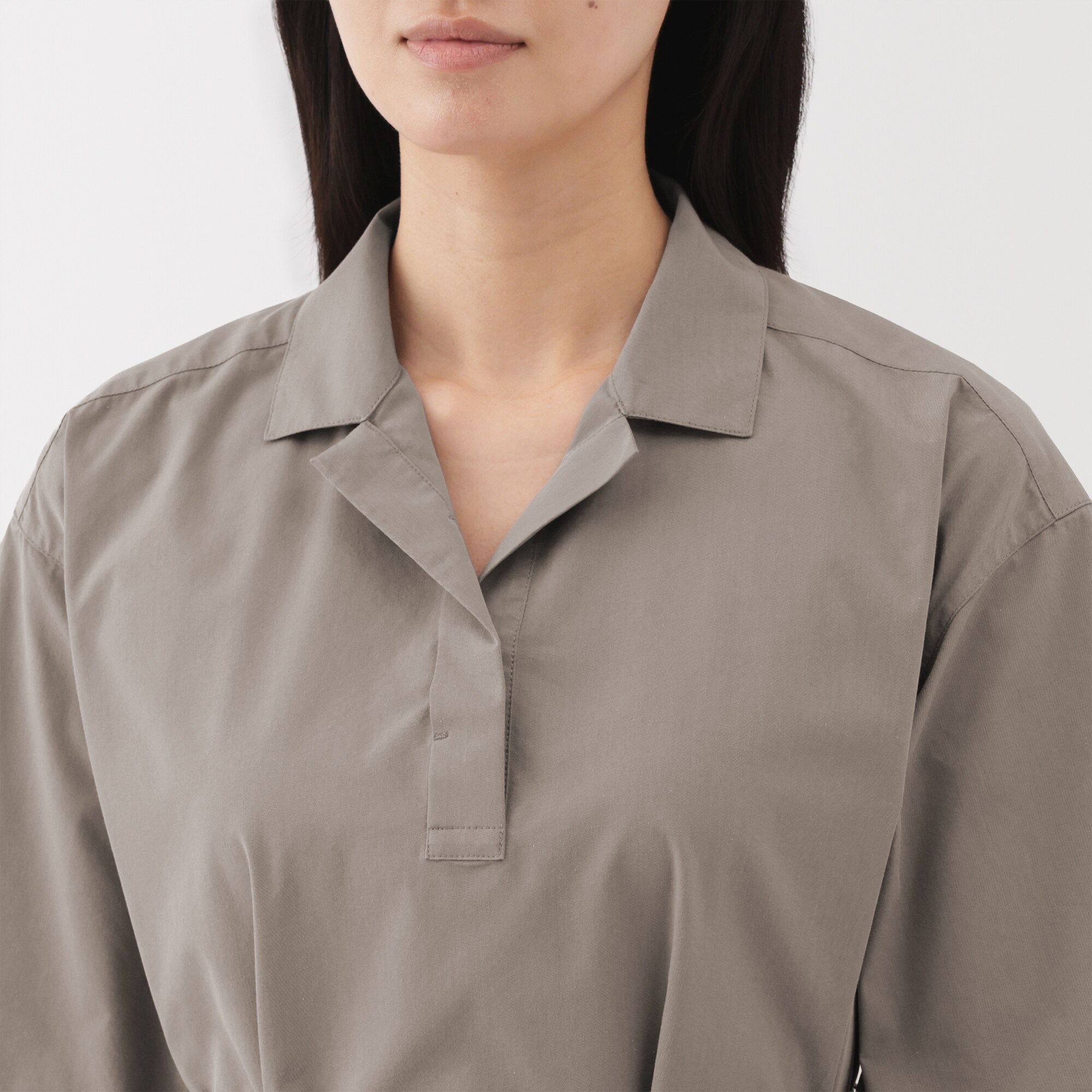 婦人 乾きやすい ブロード七分袖ワンピース | 無印良品