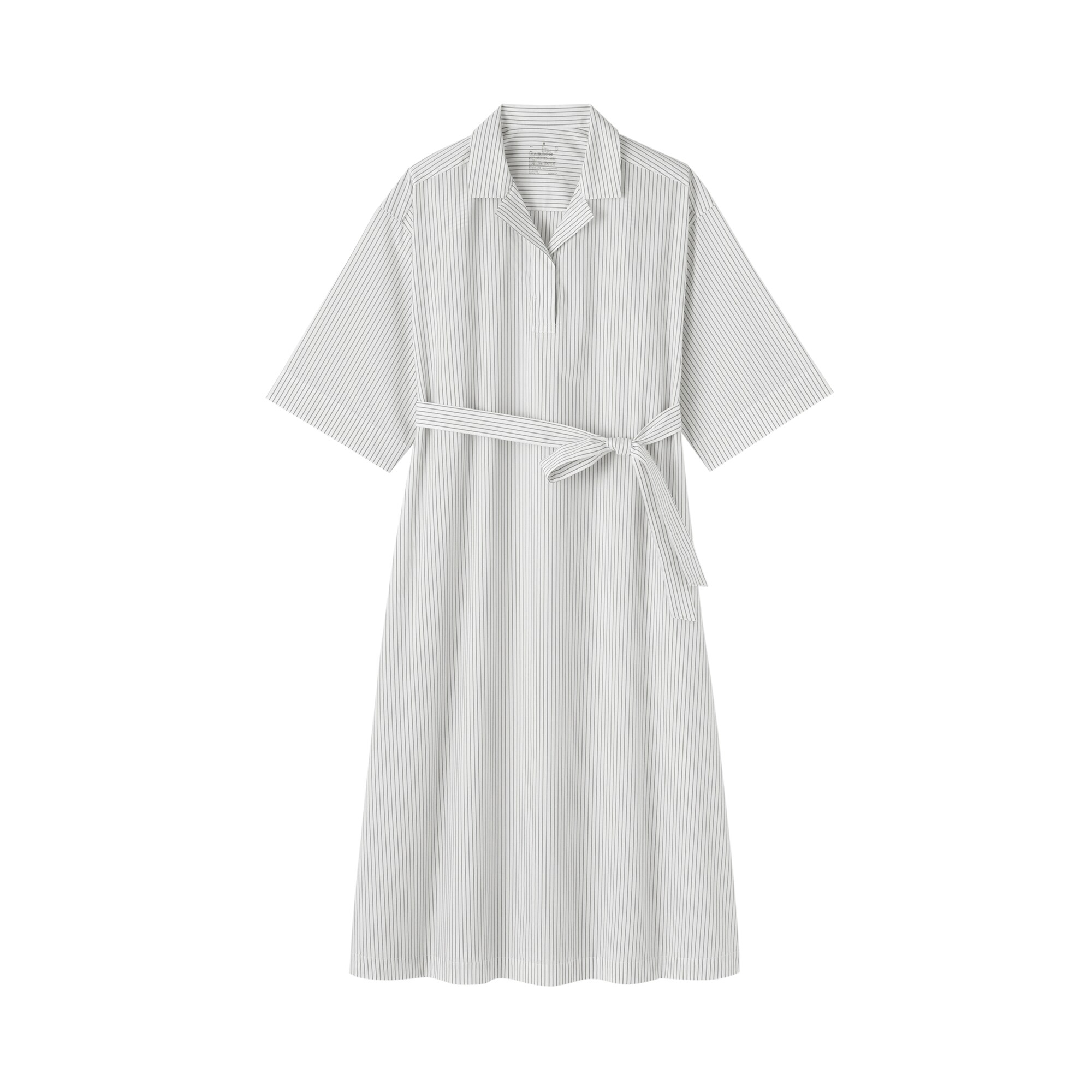 婦人 乾きやすい ブロード七分袖ワンピース | 無印良品