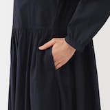 婦人　綿ボイル長袖ワンピース
