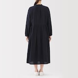 婦人　綿ボイル長袖ワンピース