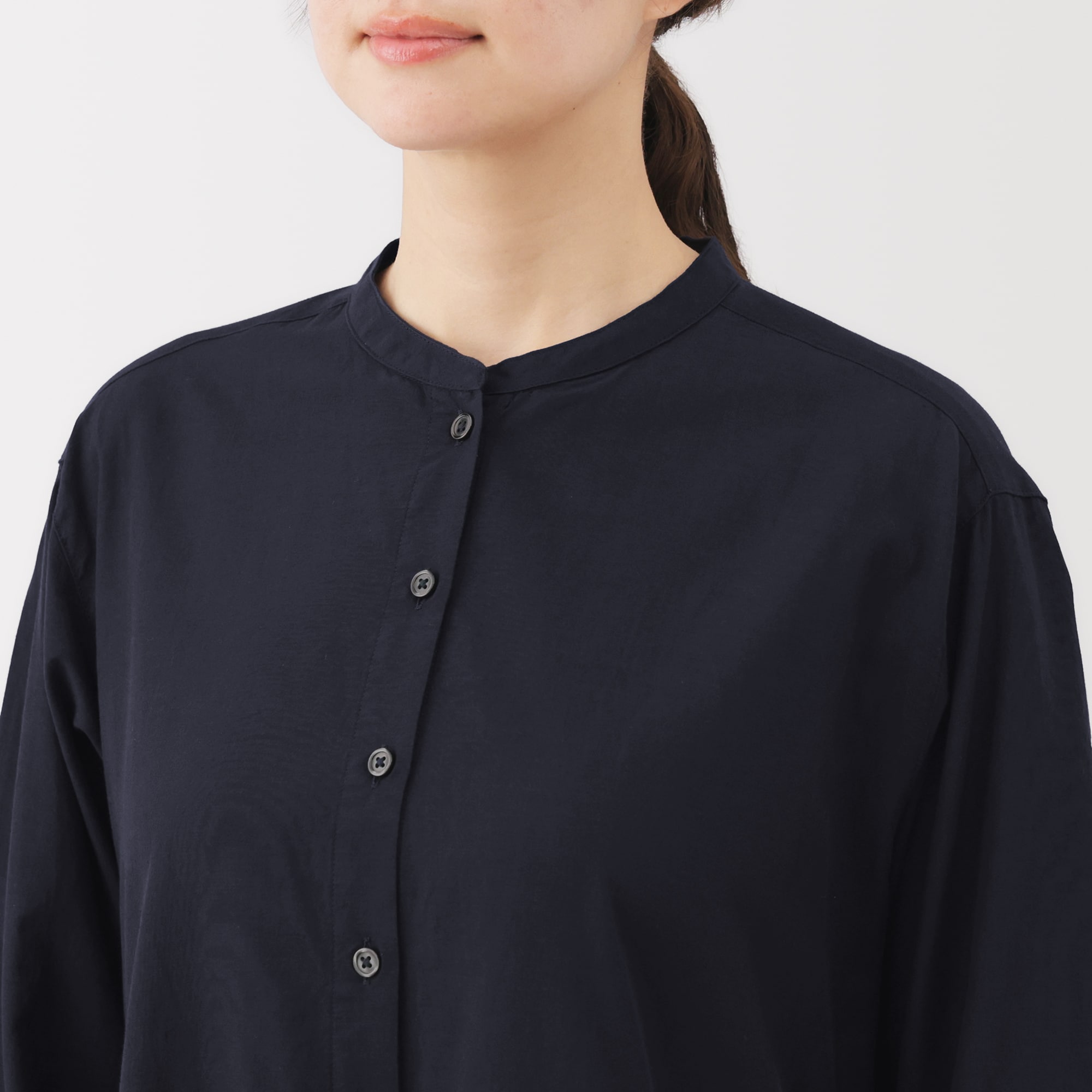 婦人　綿ボイル長袖ワンピース