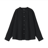 婦人　カポック混二重ガーゼ長袖ブラウス