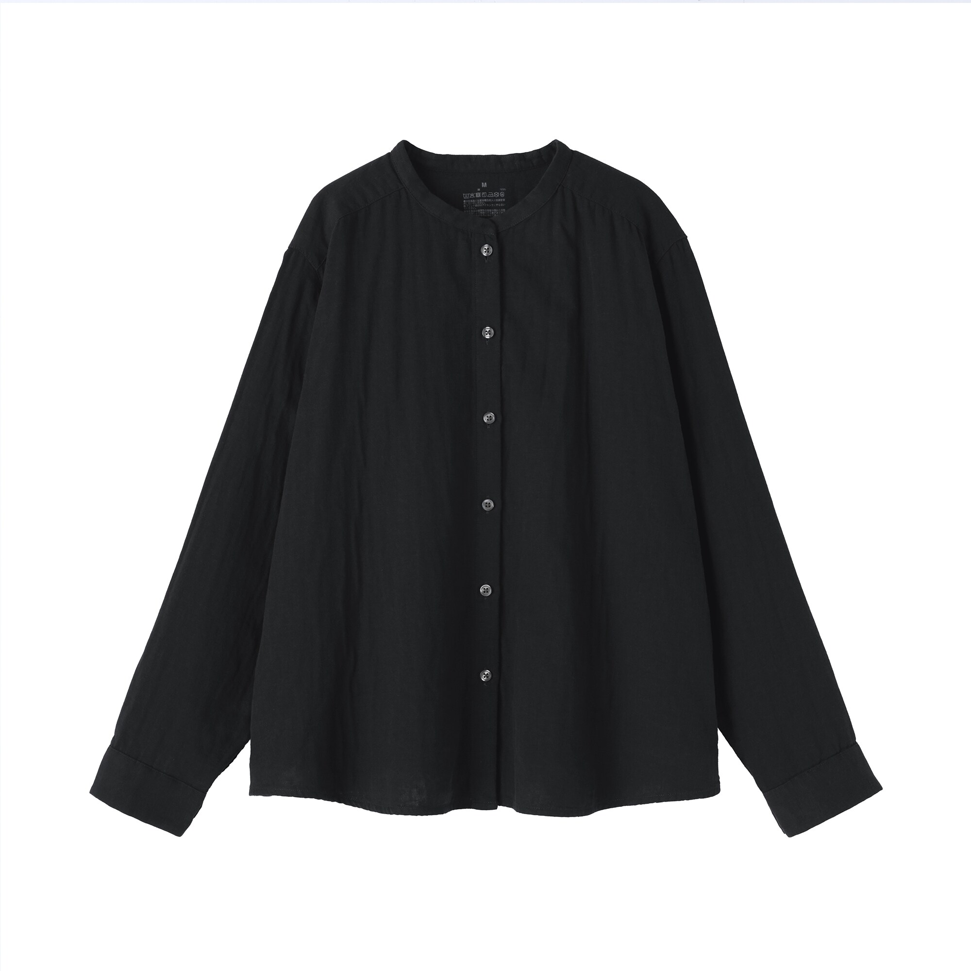 婦人　カポック混二重ガーゼ長袖ブラウス