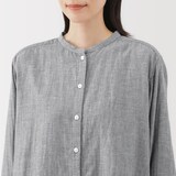 婦人　カポック混二重ガーゼ長袖ブラウス