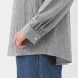 婦人　カポック混二重ガーゼ長袖ブラウス