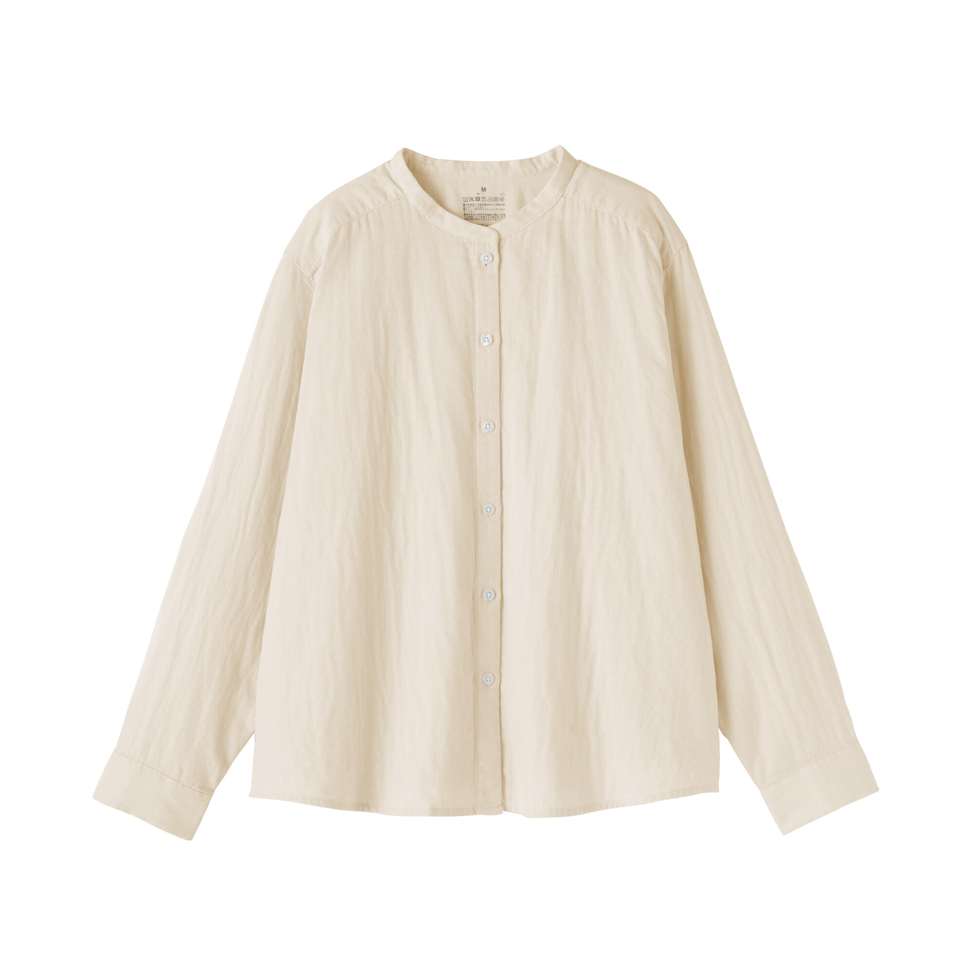 婦人　カポック混二重ガーゼ長袖ブラウス