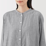 婦人　カポック混二重ガーゼ長袖ブラウス