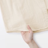 婦人　カポック混二重ガーゼ長袖ブラウス