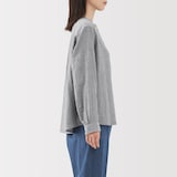 婦人　カポック混二重ガーゼ長袖ブラウス