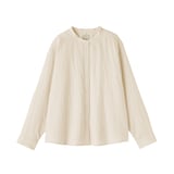婦人　カポック混二重ガーゼ長袖ブラウス
