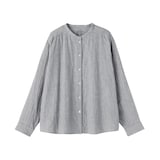 婦人　カポック混二重ガーゼ長袖ブラウス
