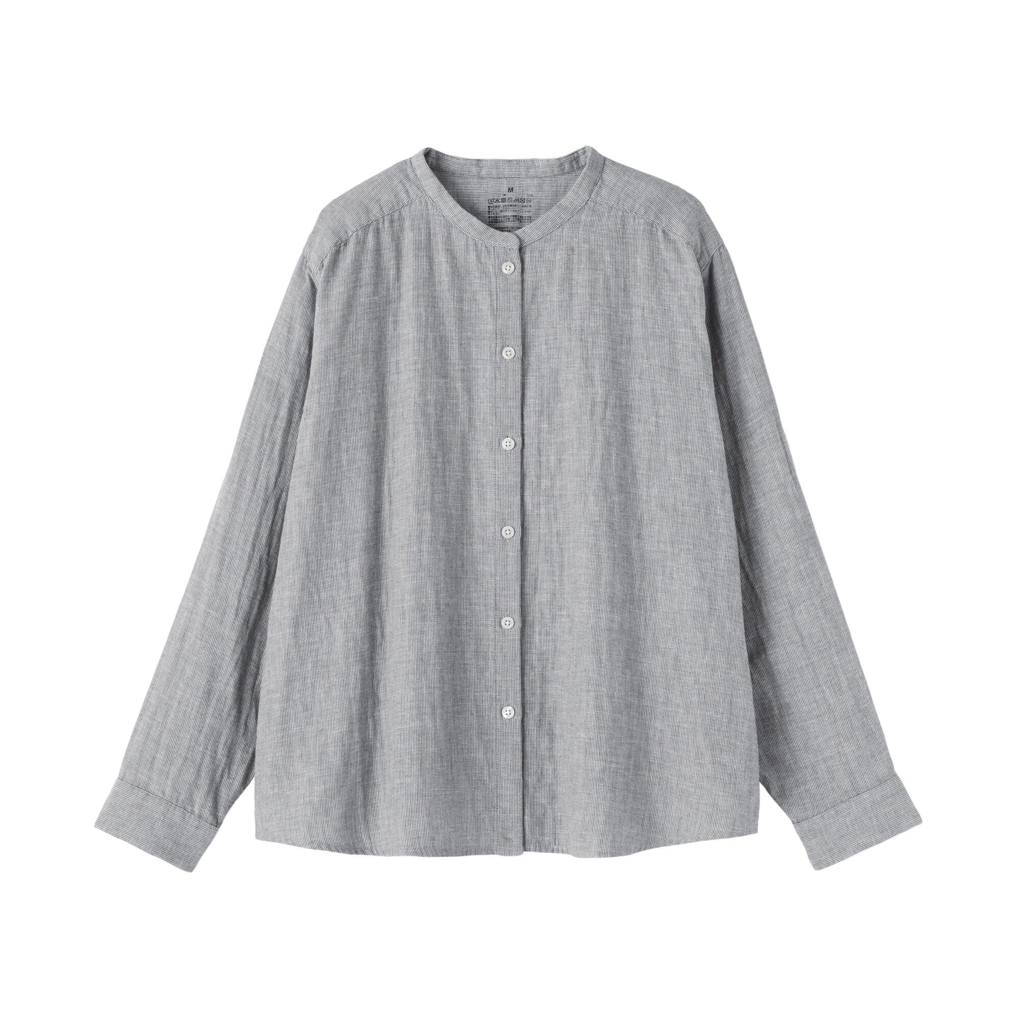 婦人　カポック混二重ガーゼ長袖ブラウス