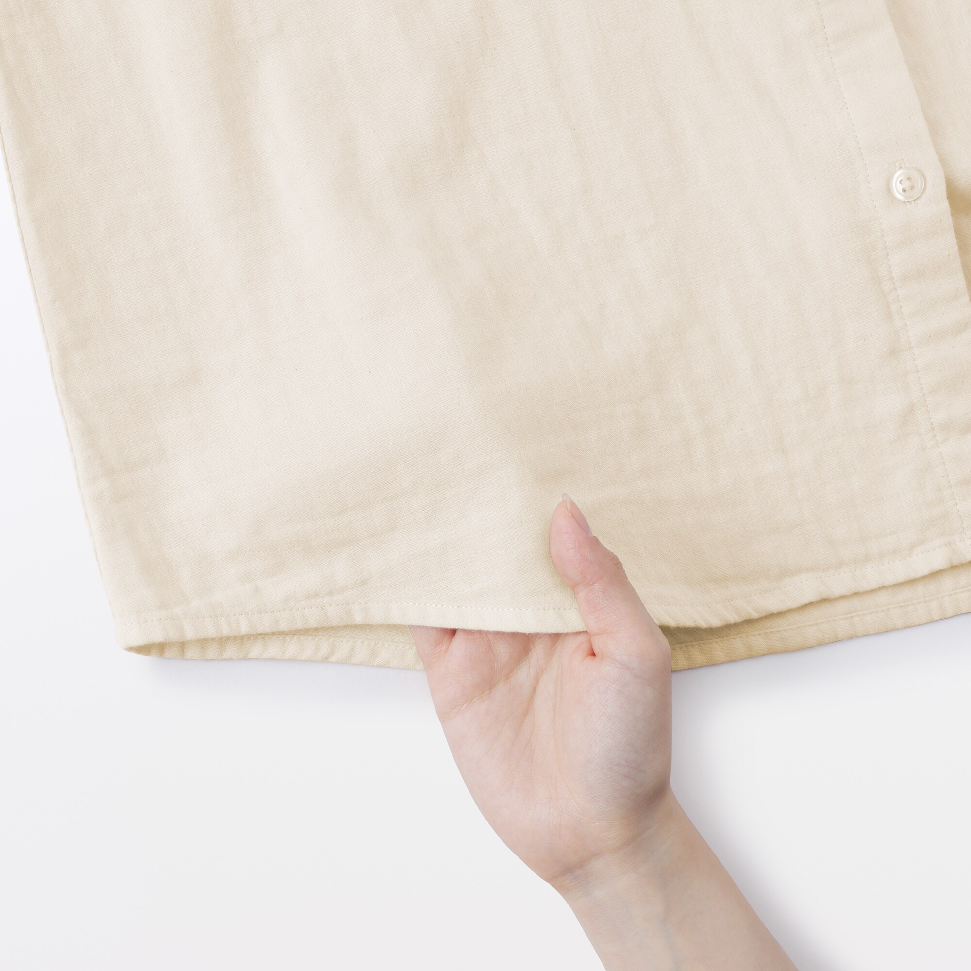 婦人　カポック混二重ガーゼ長袖ブラウス