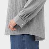 婦人　カポック混二重ガーゼ長袖ブラウス