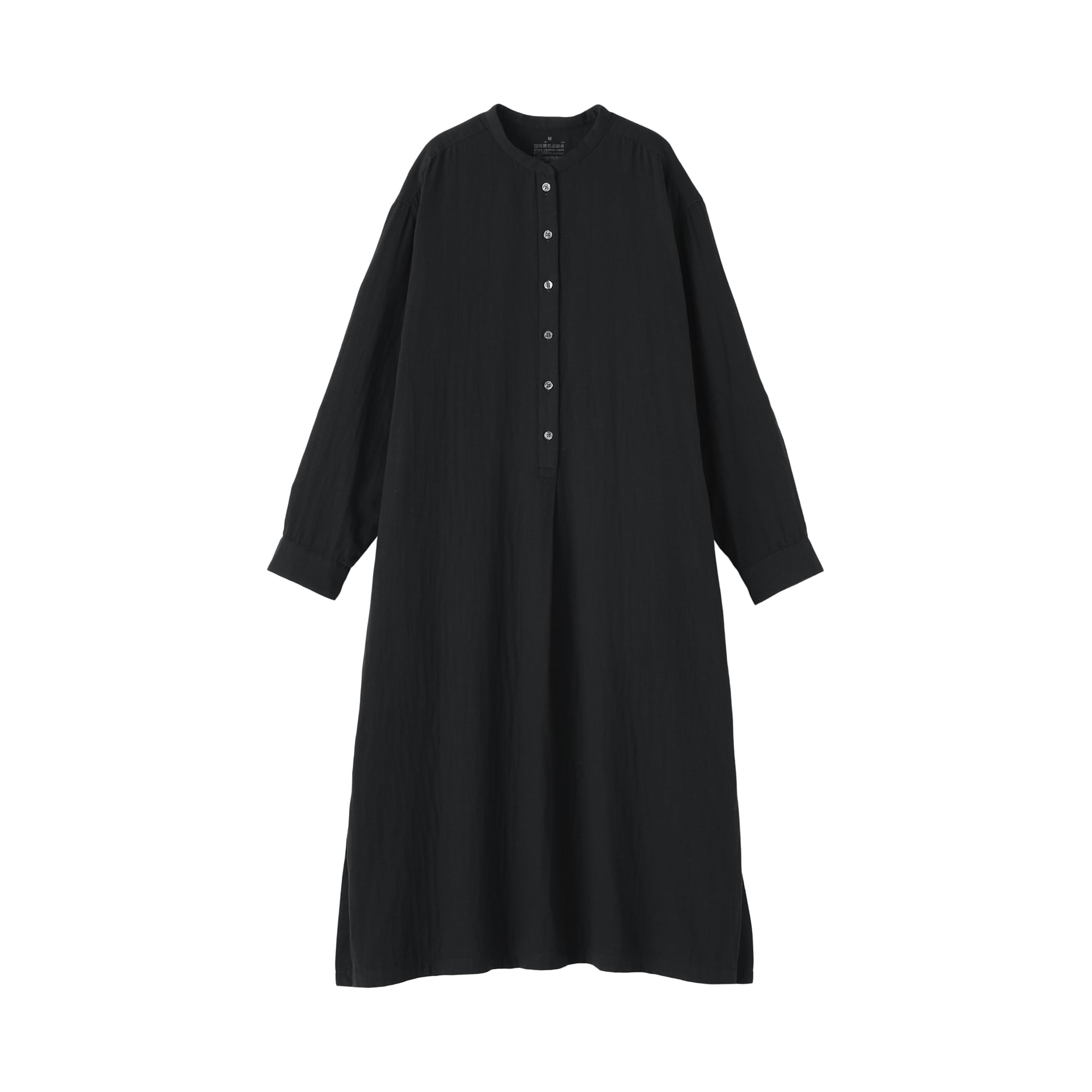 婦人 カポック混二重ガーゼ長袖ワンピース | 無印良品