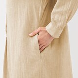婦人　カポック混二重ガーゼ長袖ワンピース