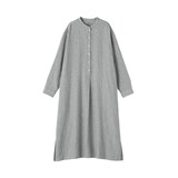 婦人　カポック混二重ガーゼ長袖ワンピース