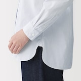 婦人　洗いざらし　ブロードレギュラーカラー長袖シャツ