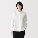 婦人　洗いざらし　ブロードレギュラーカラー長袖シャツ