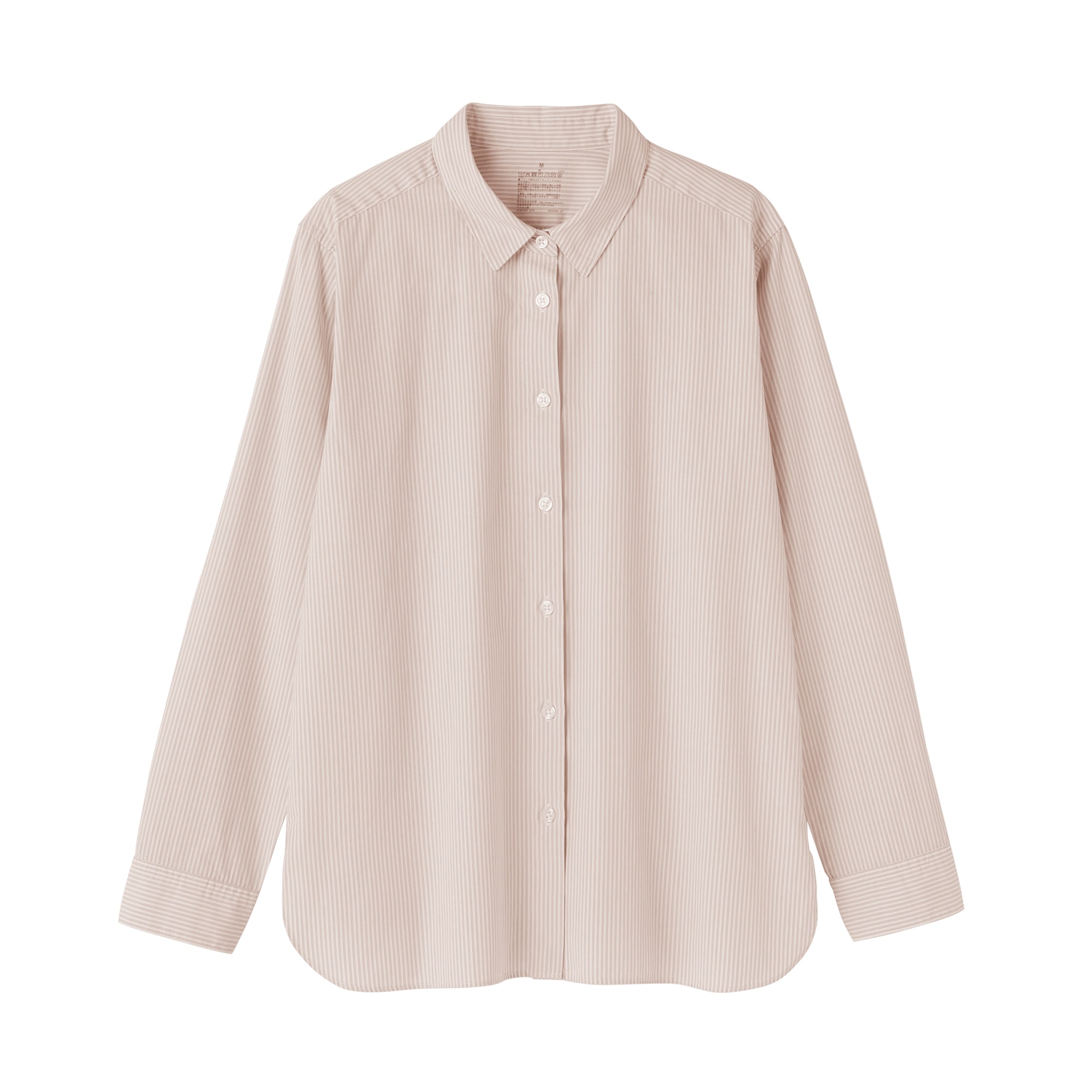 婦人　洗いざらし　ブロードレギュラーカラー長袖シャツ