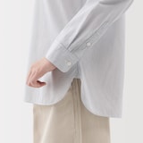 婦人　洗いざらし　ブロードレギュラーカラー長袖シャツ