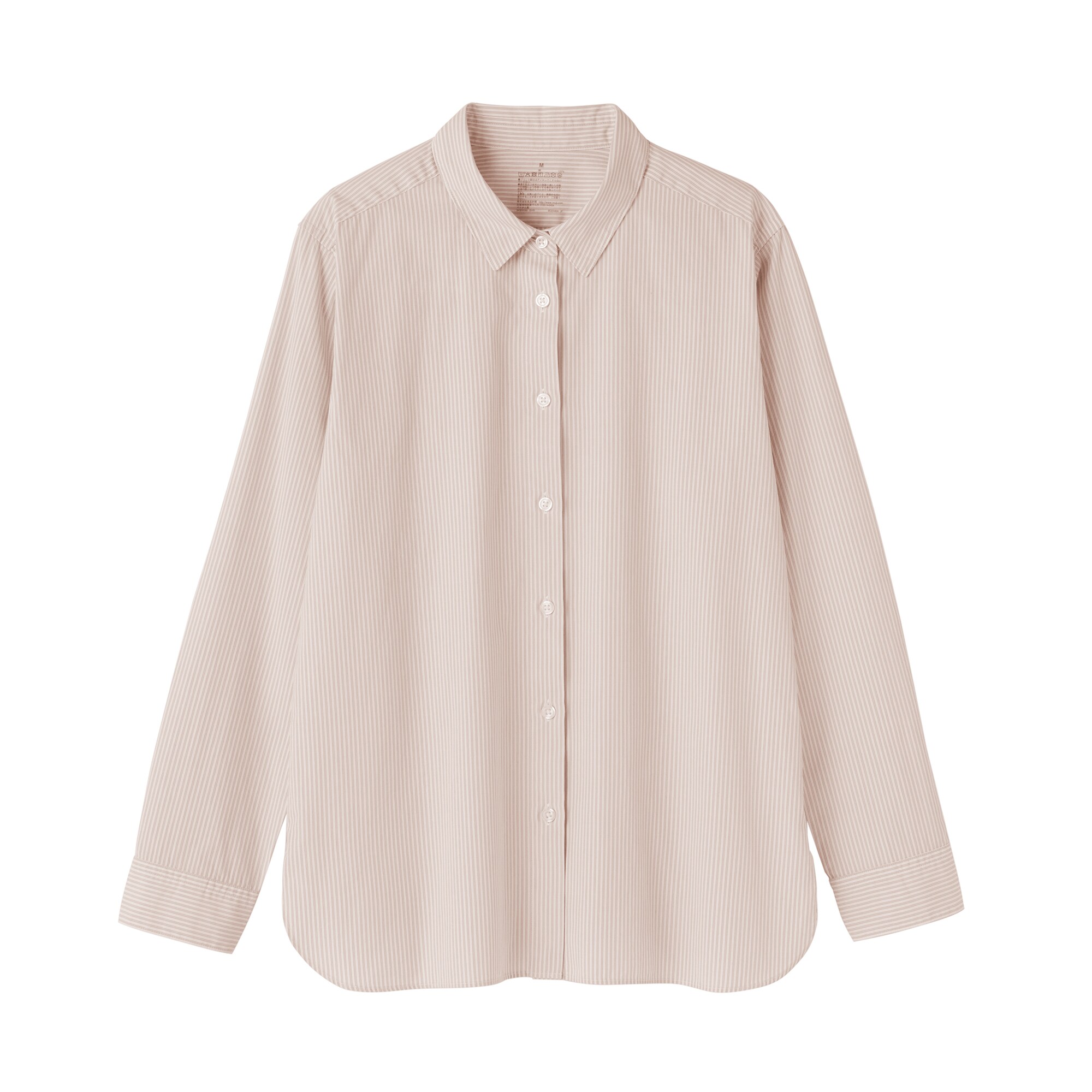 婦人　洗いざらし　ブロードレギュラーカラー長袖シャツ