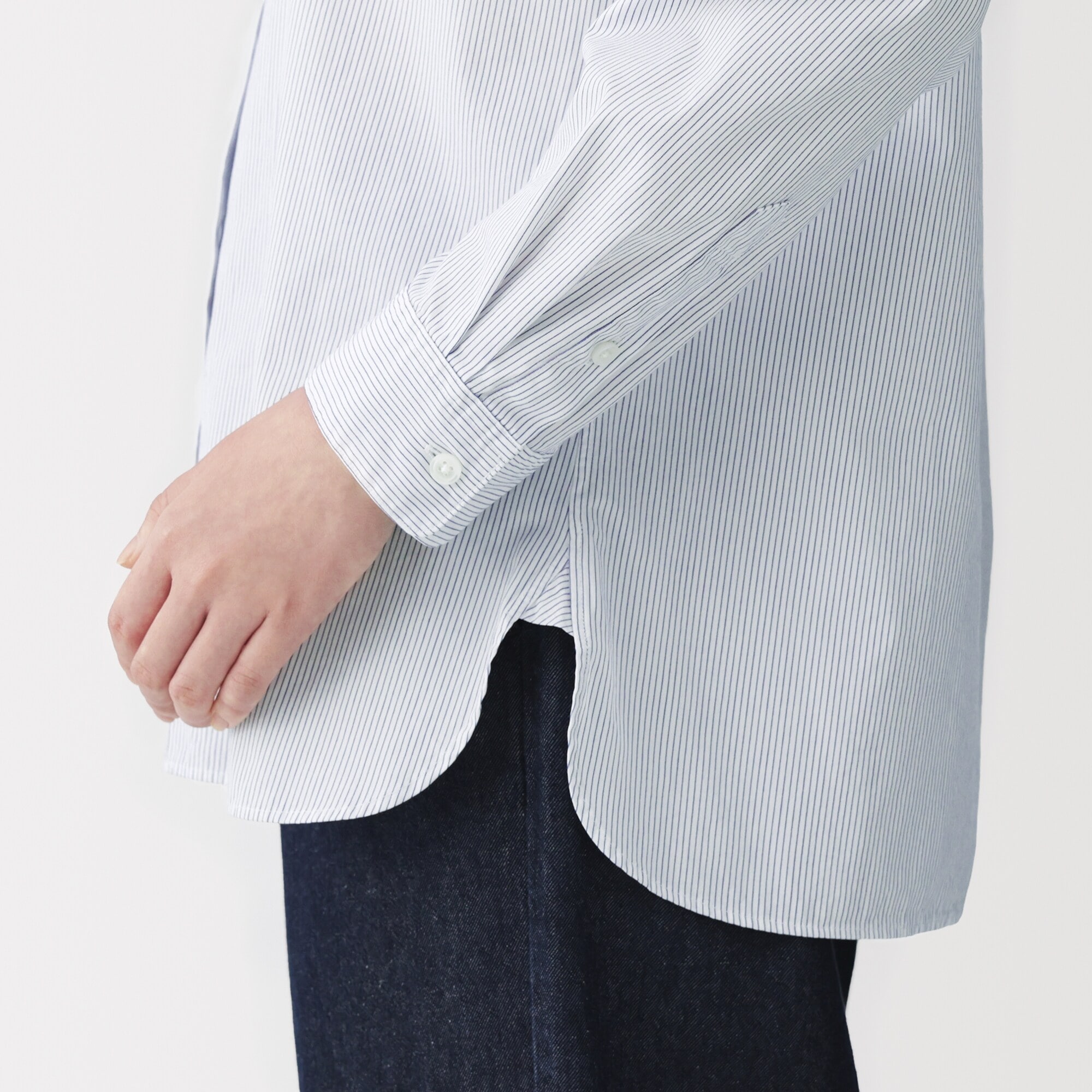 婦人 洗いざらし ブロードレギュラーカラー長袖シャツ | 無印良品