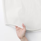 婦人　洗いざらし　ブロードスタンドカラー長袖ロングシャツ