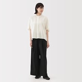 婦人　なめらか　リヨセル混五分袖ブラウス