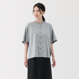 婦人　なめらか　リヨセル混五分袖ブラウス