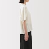 婦人　なめらか　リヨセル混五分袖ブラウス