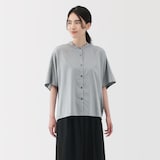 婦人　なめらか　リヨセル混五分袖ブラウス