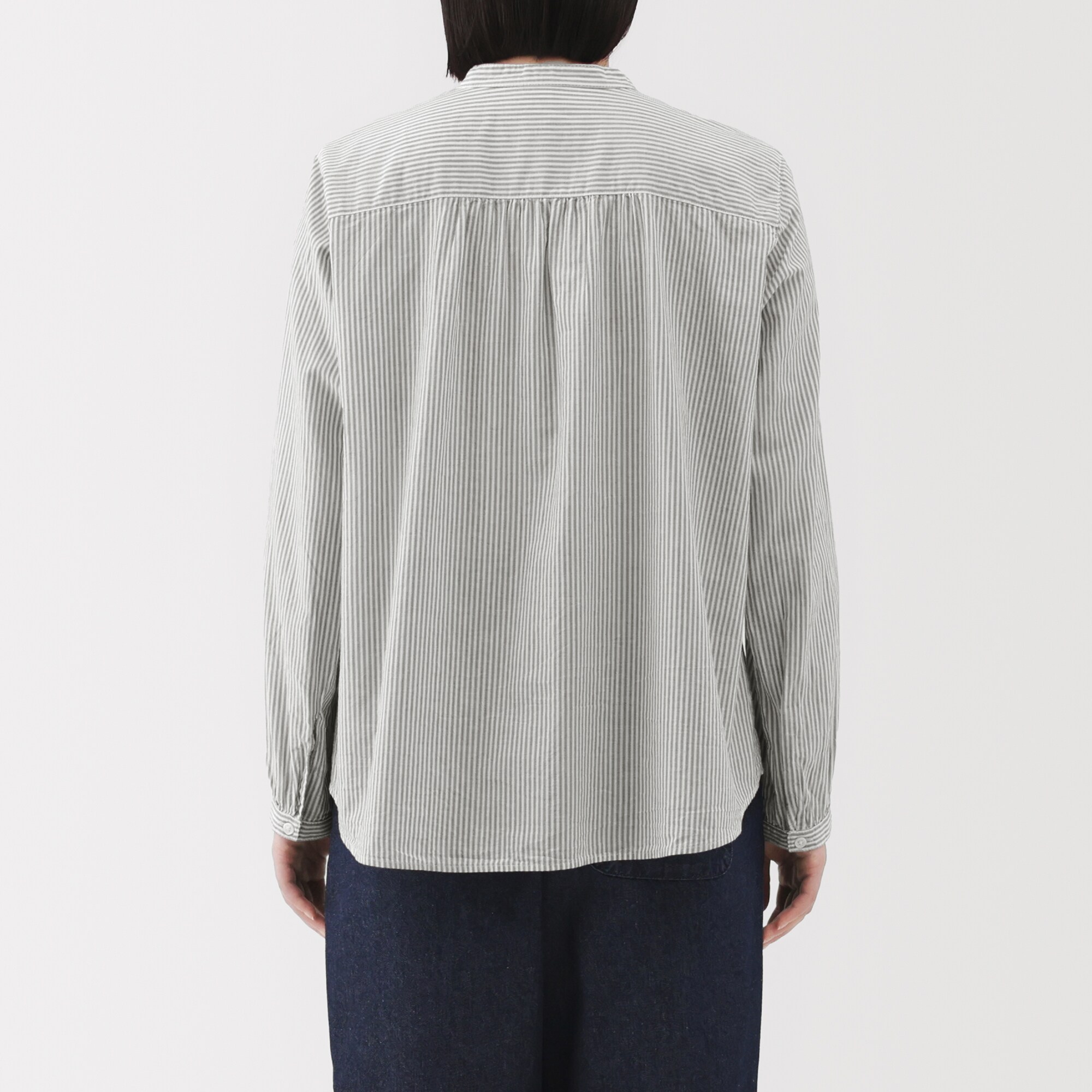 婦人　綿ボイル長袖ブラウス