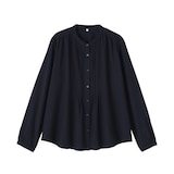 婦人　綿ボイル長袖ブラウス