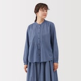 婦人　綿ボイル長袖ブラウス