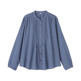 婦人　綿ボイル長袖ブラウス