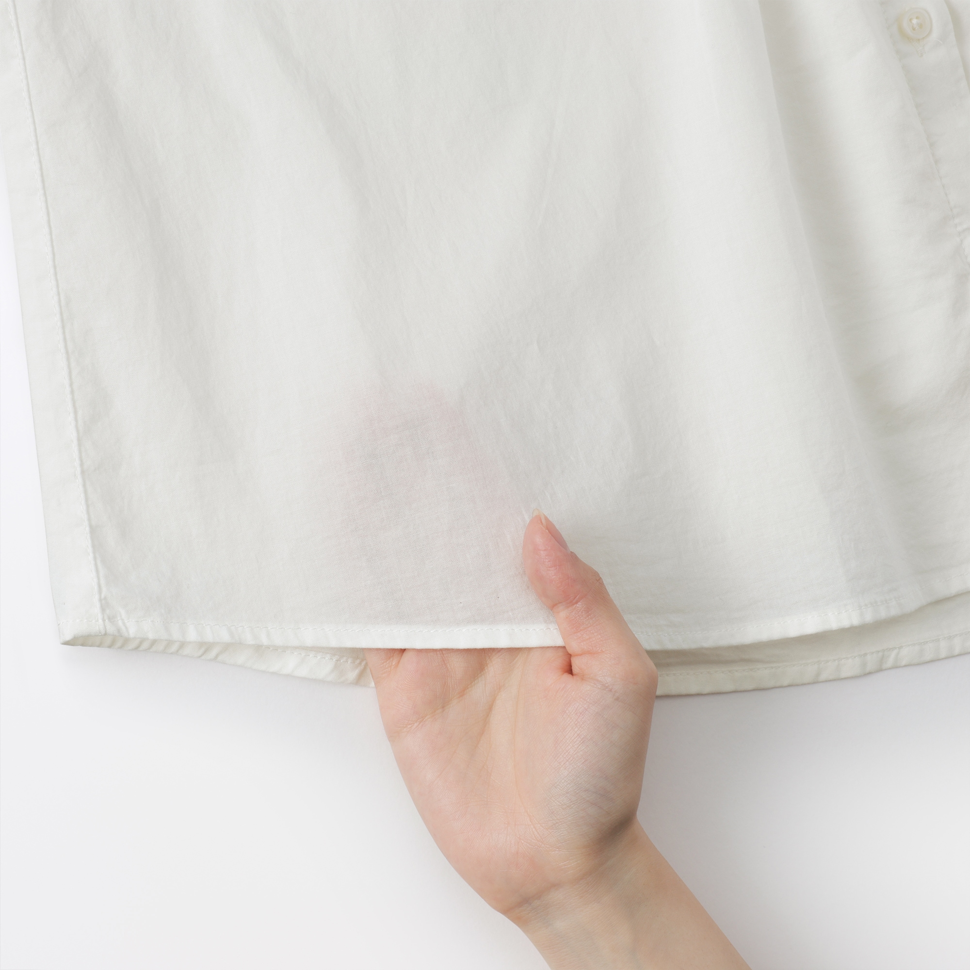 婦人　綿ボイル長袖ブラウス