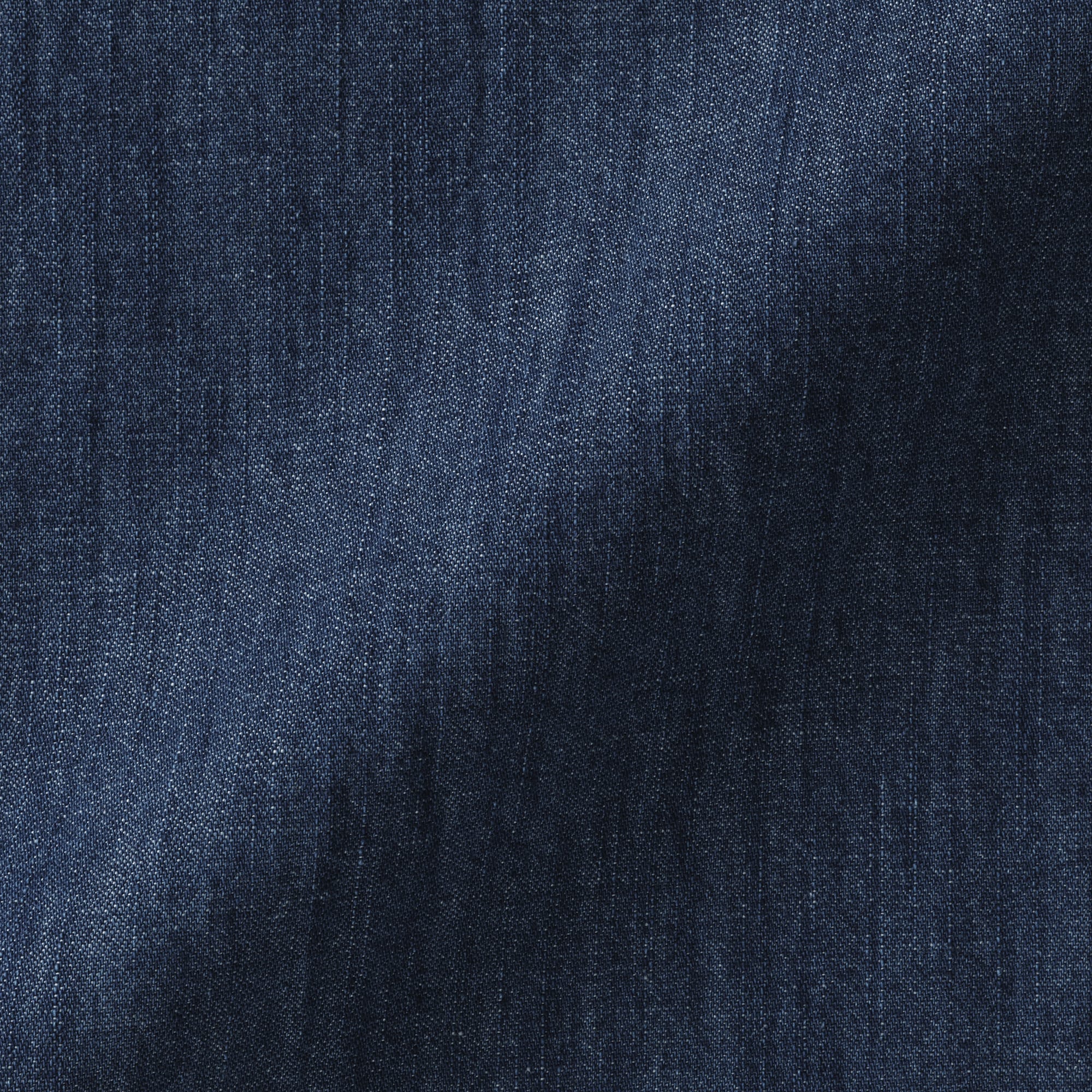 婦人　洗いざらし　デニムスタンドカラー長袖ロングシャツ