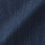 婦人　洗いざらし　デニムスタンドカラー長袖ロングシャツ